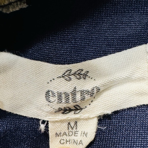 Entro‎ Women's Dress Sz M Floral Choker V Neck Bell Sleeve Blue - Picture 7 of 11